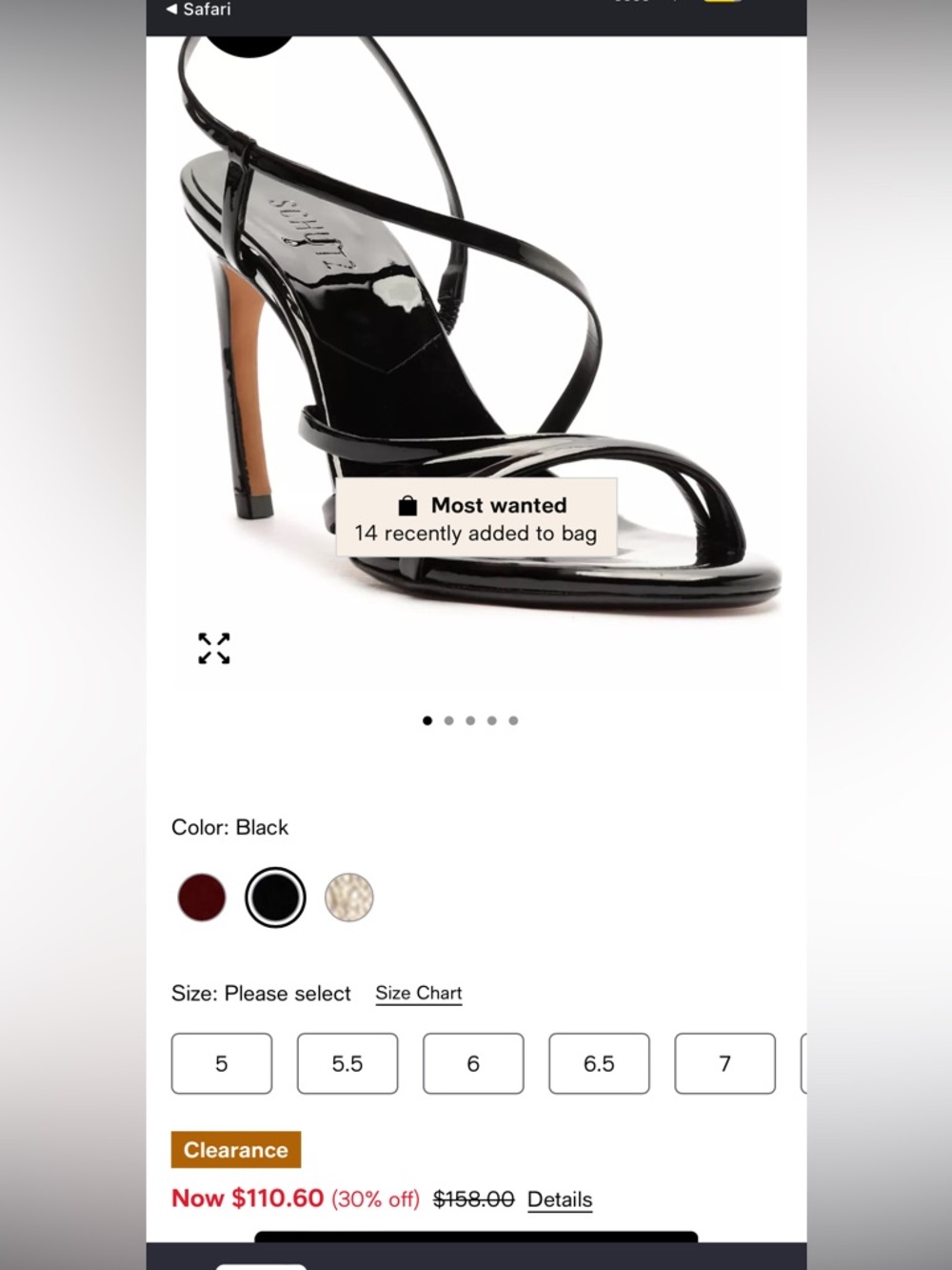 SCHUTZ Black Patent Strappy Slingback Sandals - Picture 5 of 6
